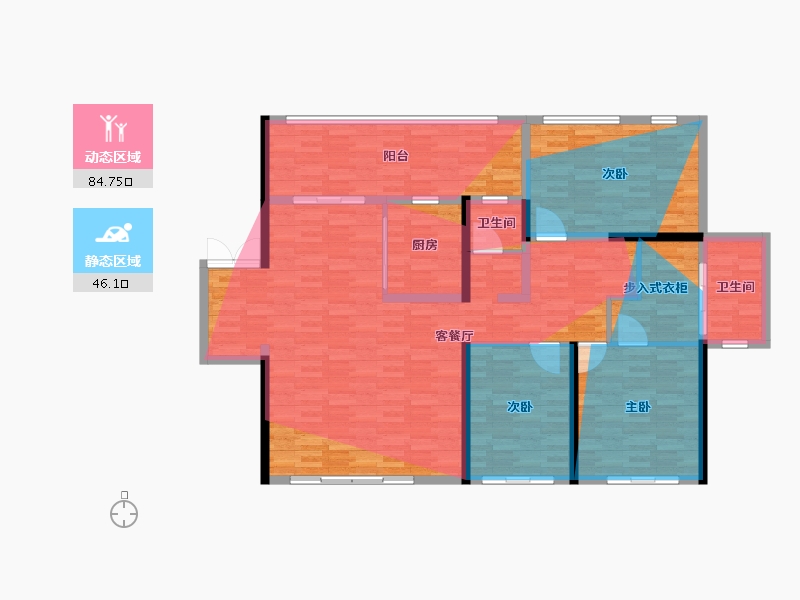 湖南省-邵阳市-汇福·白洲湾-137.99-户型库-动静分区