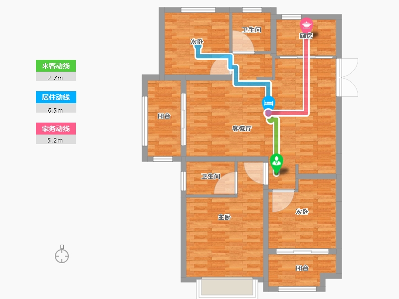 江苏省-连云港市-泰达城瑞府-90.24-户型库-动静线