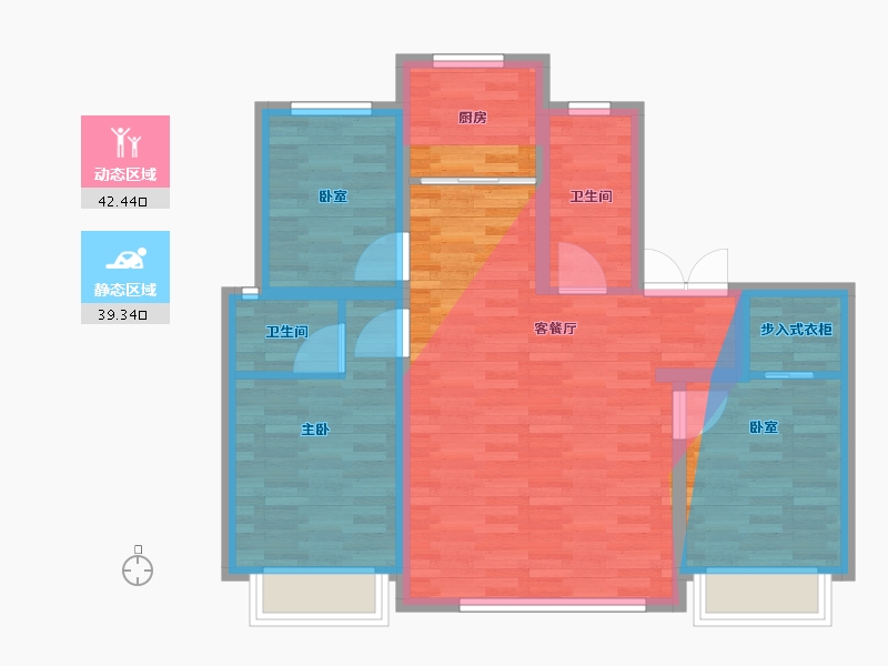 甘肃省-临夏回族自治州-富强·江山和府-78.71-户型库-动静分区