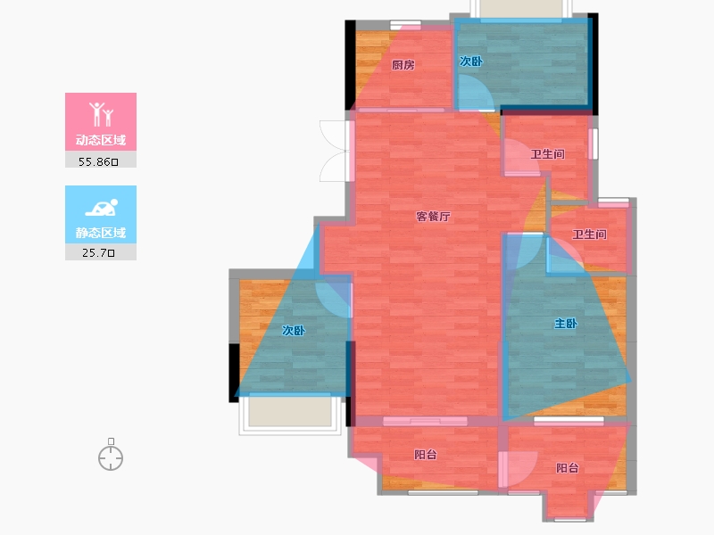 湖北省-黄冈市-久祥·城市之光-80.58-户型库-动静分区