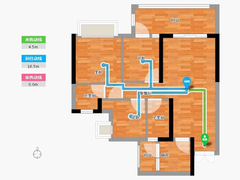 四川省-达州市-华西·央境-65.26-户型库-动静线