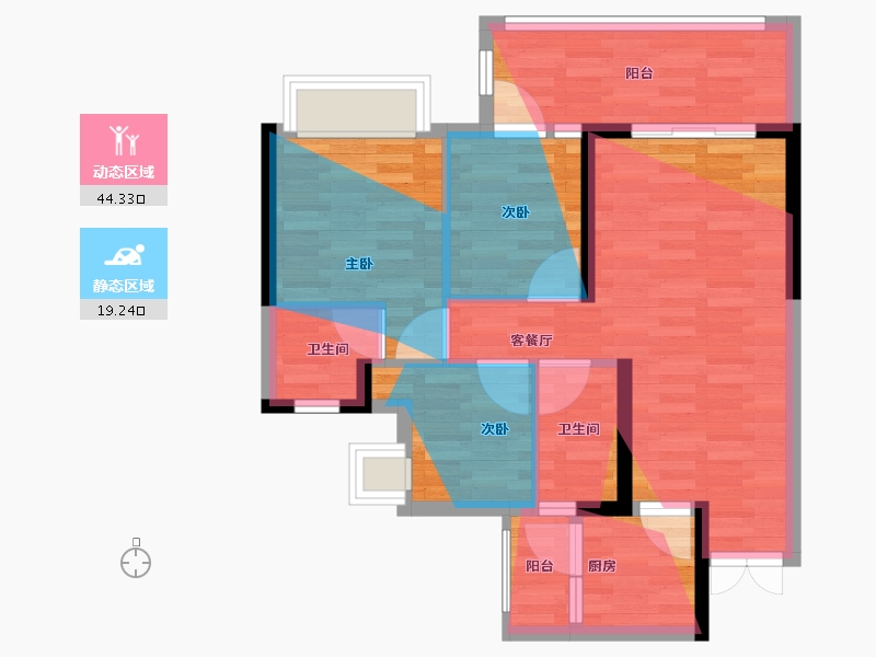 四川省-达州市-华西·央境-65.26-户型库-动静分区