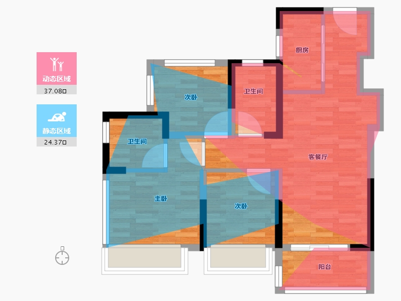 广东省-广州市-中建海丝城-62.40-户型库-动静分区