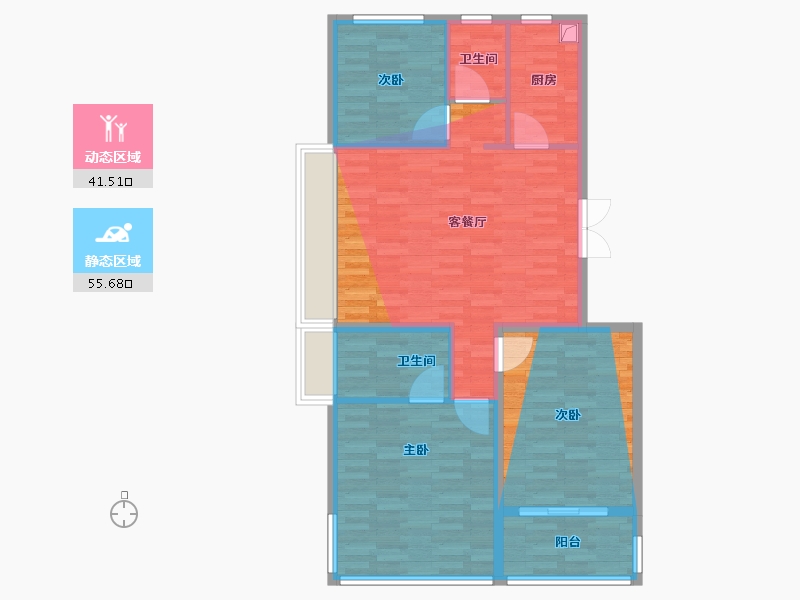 山东省-德州市-嘉泰·东方翰林府-95.00-户型库-动静分区