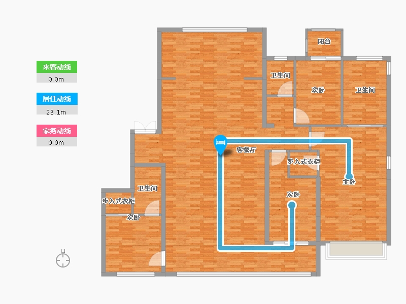 浙江省-宁波市-绿城·馥香园-190.99-户型库-动静线