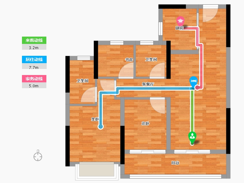 浙江省-杭州市-阅仕府(人才共有产权)-71.17-户型库-动静线