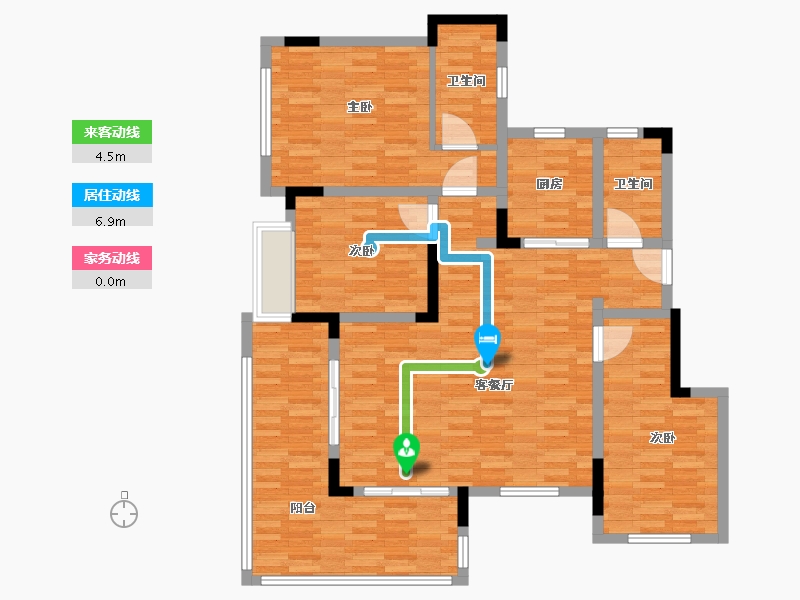 四川省-绵阳市-阳光城江山悦-114.48-户型库-动静线