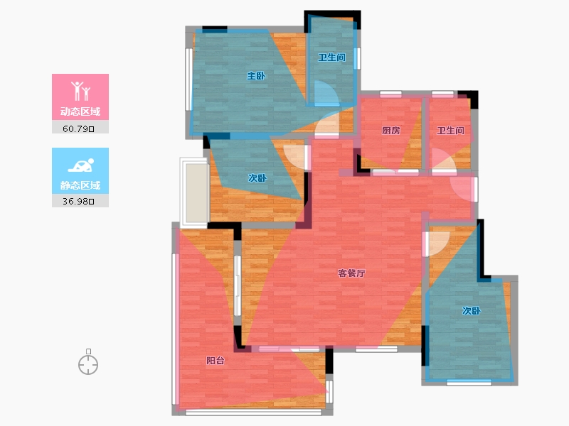 四川省-绵阳市-阳光城江山悦-114.48-户型库-动静分区