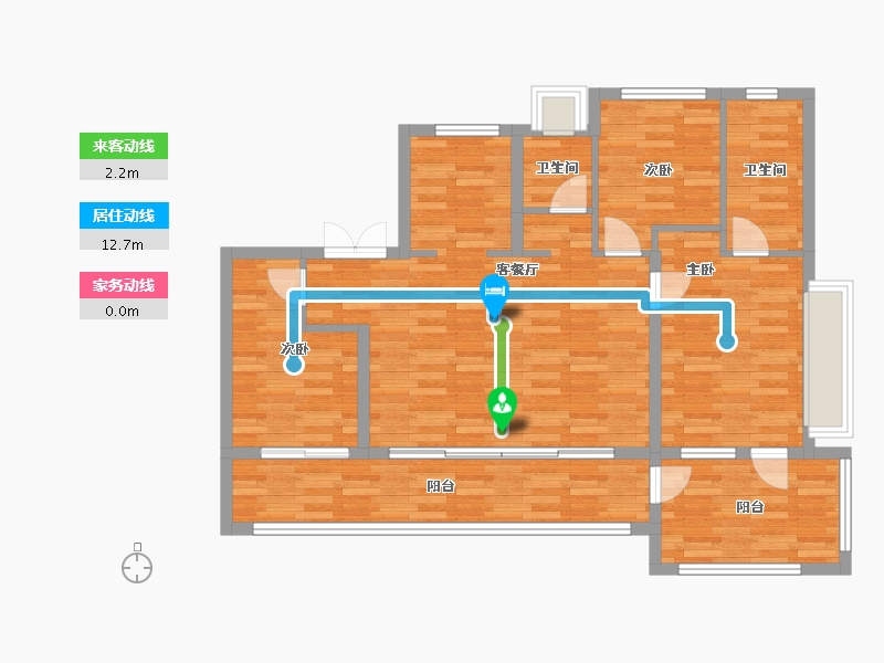 江苏省-南京市-扬子保利·江韵瑧悦-93.96-户型库-动静线