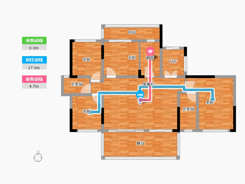 四川省-绵阳市-景茂誉玺-111.42-户型库-动静线