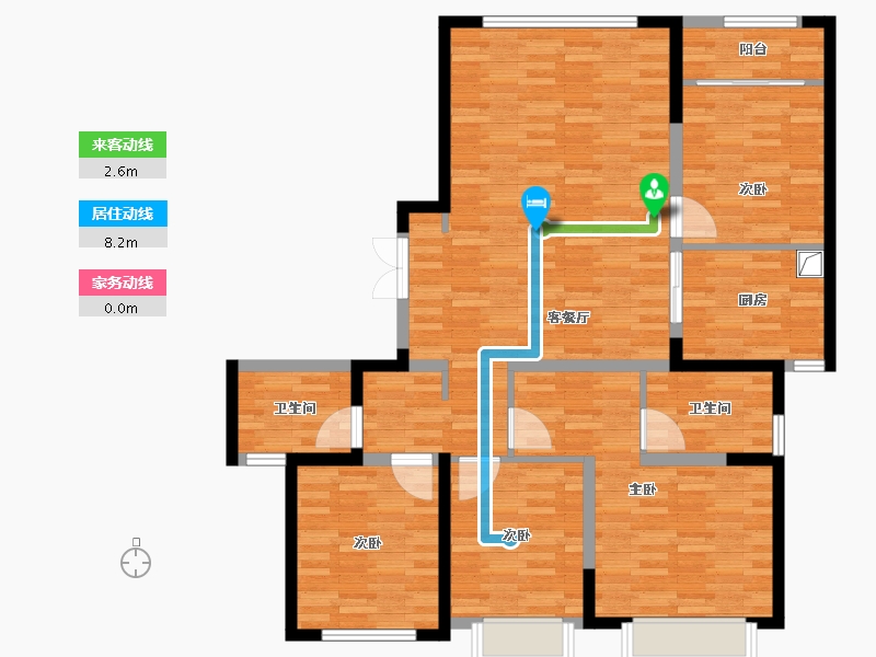 福建省-厦门市-海沧中心TOD璞瑞璞盛-113.98-户型库-动静线