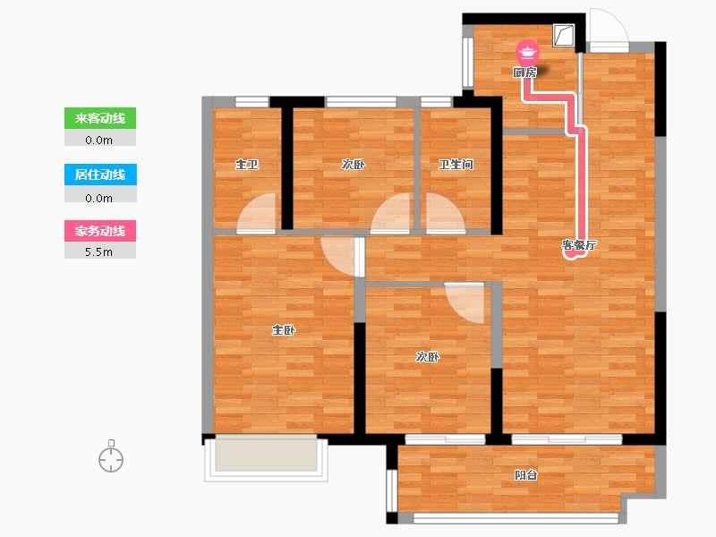 安徽省-阜阳市-建投·启悦-86.49-户型库-动静线