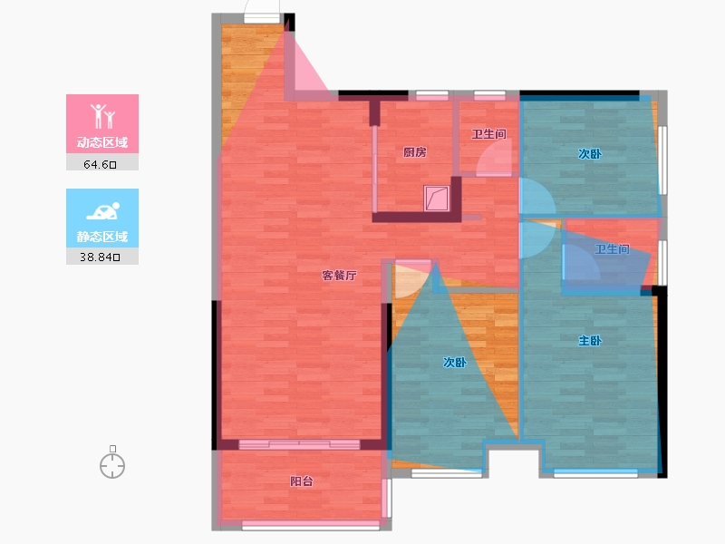 广西壮族自治区-贵港市-盛世悦城-96.00-户型库-动静分区