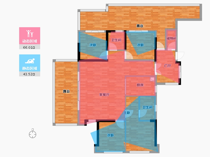 福建省-福州市-榕发麓里-112.53-户型库-动静分区