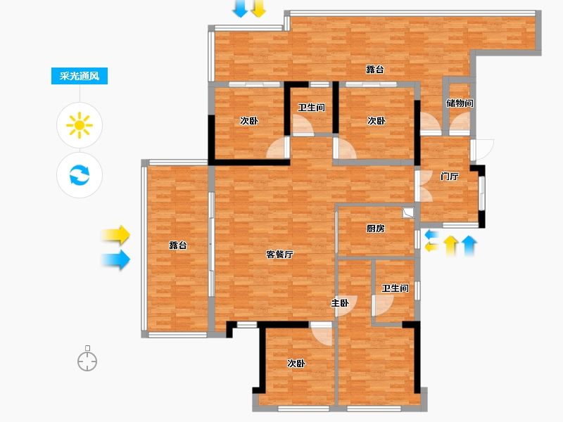 福建省-福州市-榕发麓里-112.53-户型库-采光通风