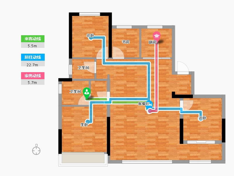 浙江省-湖州市-绿城·翠麓-101.40-户型库-动静线