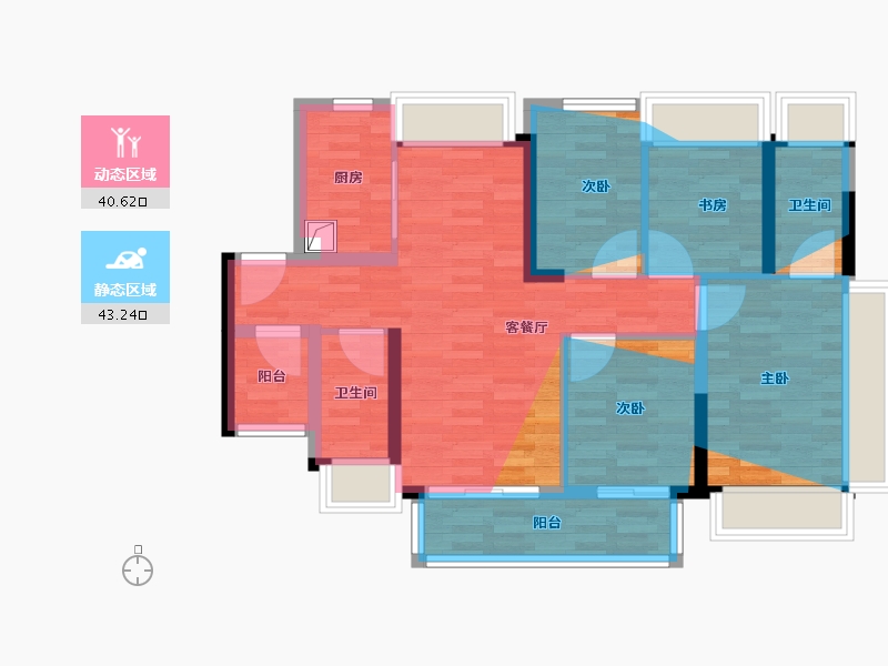 广东省-广州市-广州城投·禧悦时光-78.98-户型库-动静分区