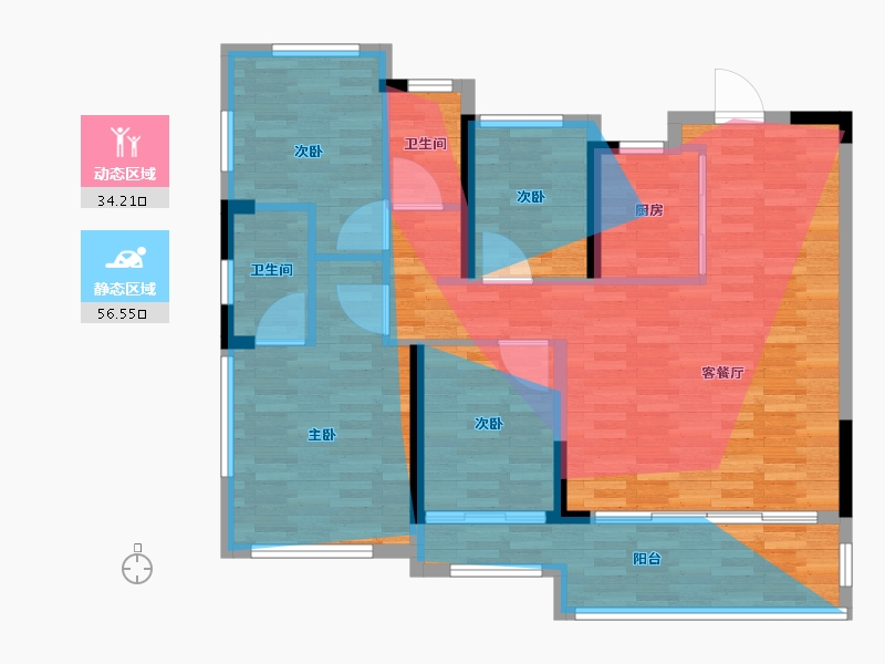 福建省-厦门市-建发鲤悦-100.00-户型库-动静分区