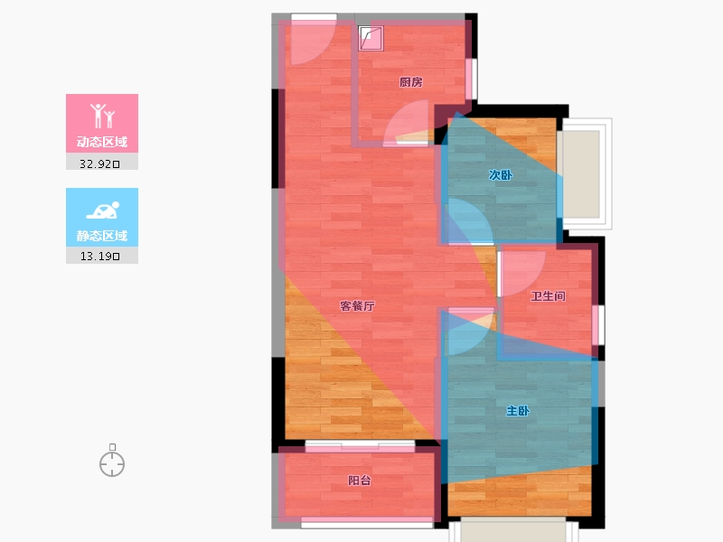 广东省-惠州市-深信君庭-49.55-户型库-动静分区