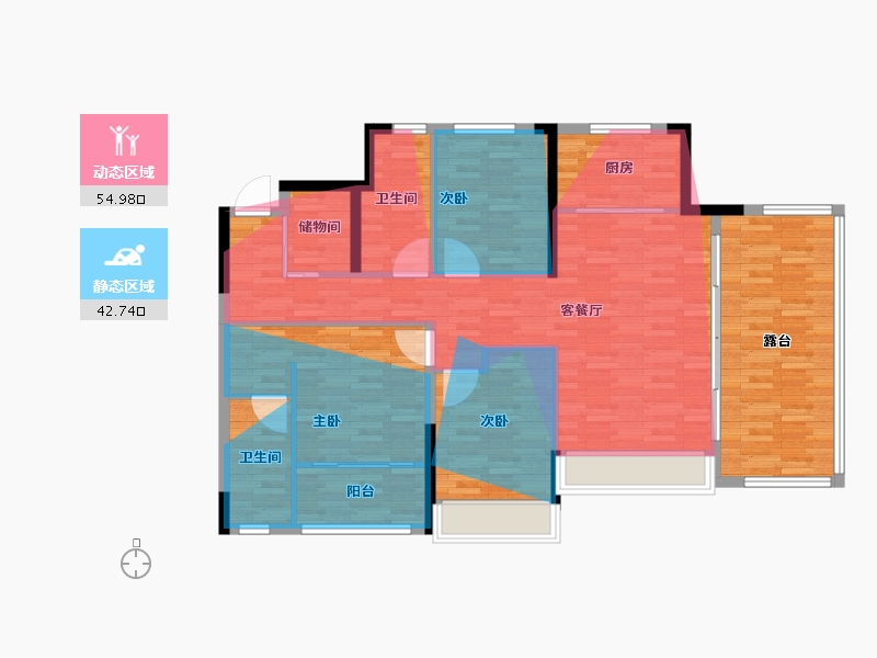 浙江省-丽水市-交投绿城·江上春风-97.70-户型库-动静分区