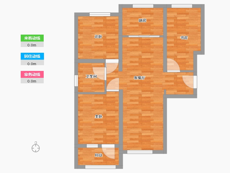 河北省-廊坊市-融创融公馆-68.55-户型库-动静线