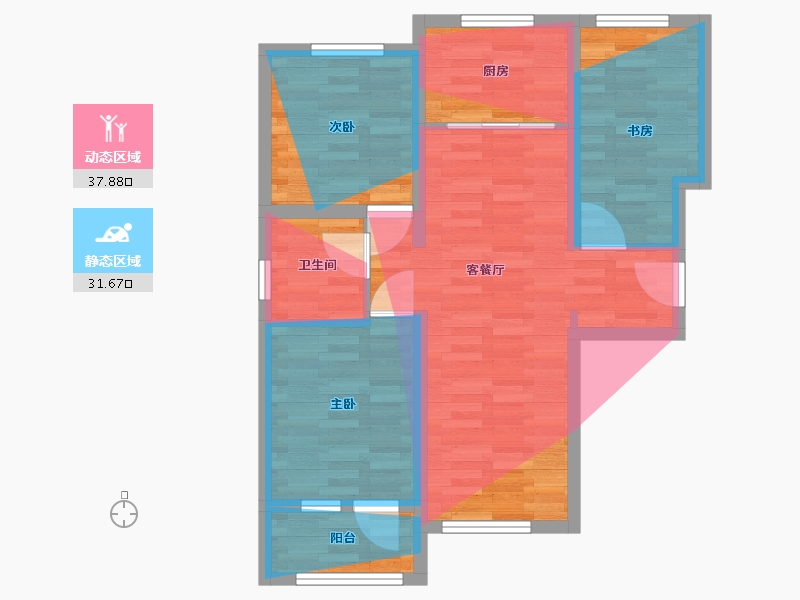 河北省-廊坊市-融创融公馆-68.55-户型库-动静分区