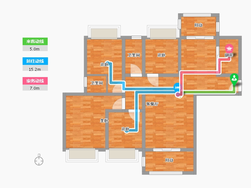 湖北省-宜昌市-悦山新居-111.20-户型库-动静线