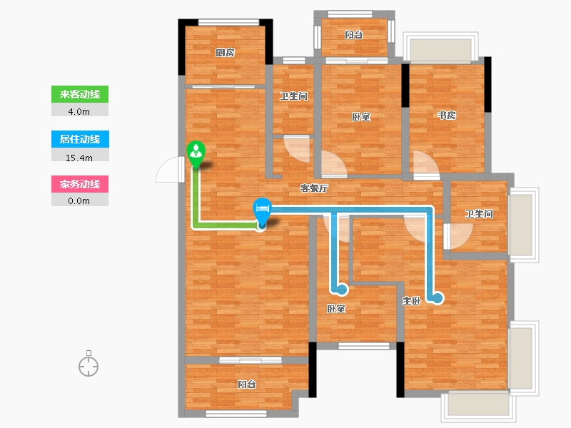 广西壮族自治区-桂林市-漓江郡府-122.51-户型库-动静线