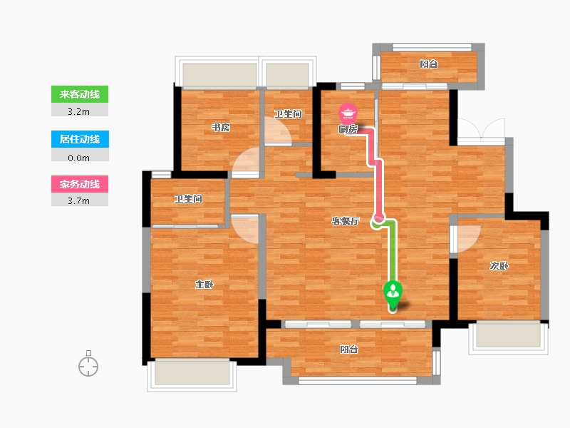 安徽省-阜阳市-建投·启悦-94.40-户型库-动静线