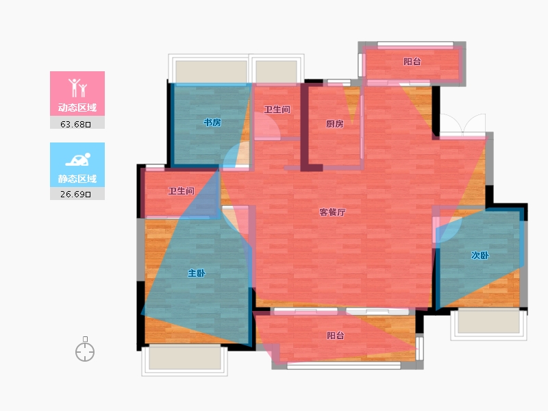 安徽省-阜阳市-建投·启悦-94.40-户型库-动静分区