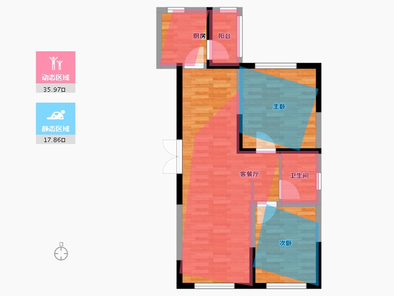 黑龙江省-七台河市-福佑家园-81.46-户型库-动静分区