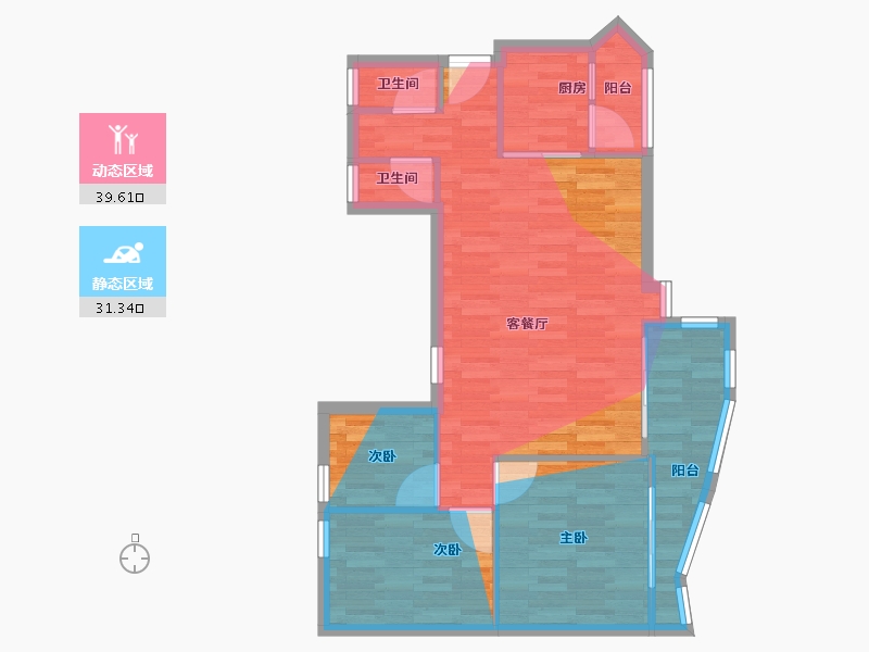 广东省-广州市-旭景家园-B区-76.06-户型库-动静分区