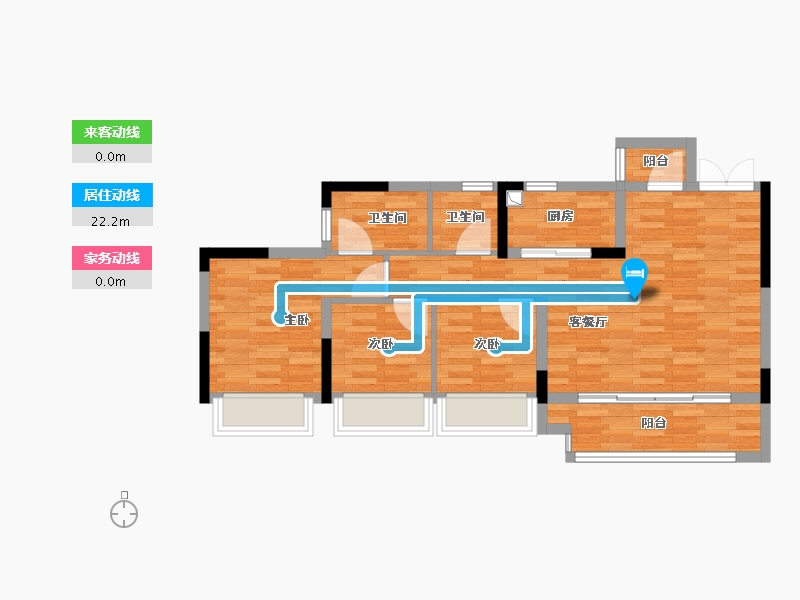 重庆-重庆市-中建滨江星城-一期-77.00-户型库-动静线