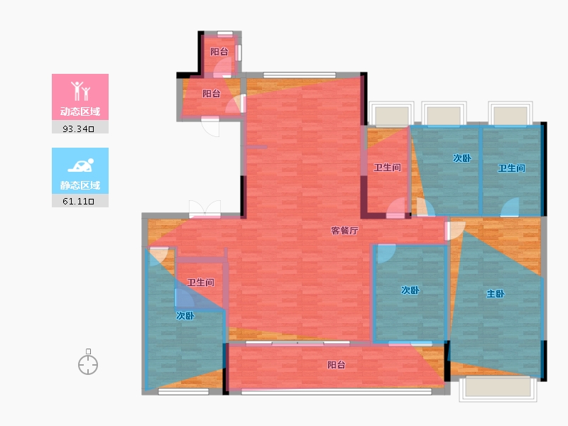 江苏省-南京市-中信泰富·九庐-160.00-户型库-动静分区