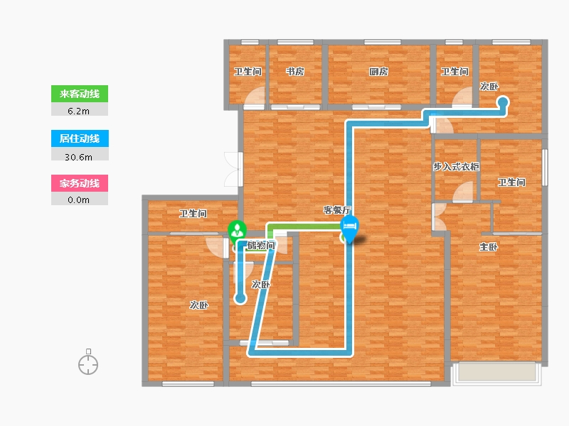 浙江省-宁波市-绿城·馥香园-212.34-户型库-动静线