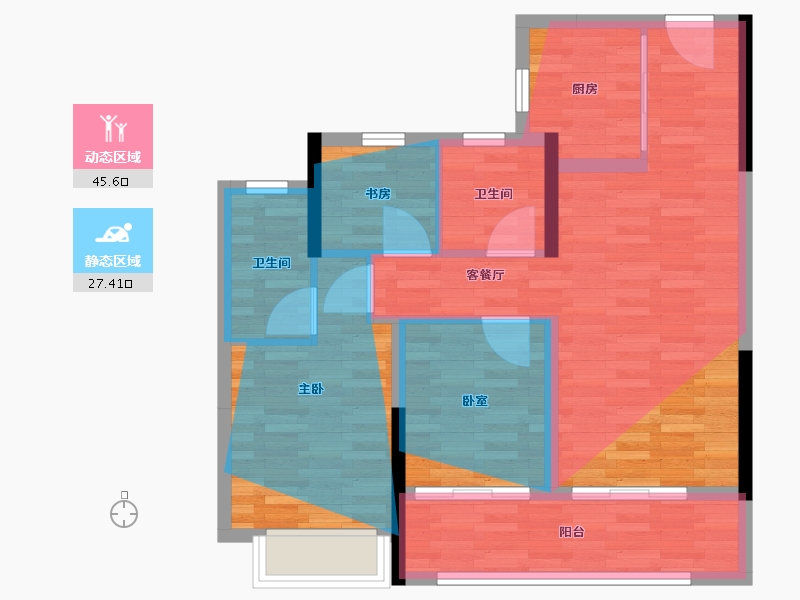 浙江省-杭州市-阅仕府(人才共有产权)-74.91-户型库-动静分区