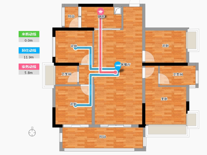 广西壮族自治区-贵港市-华泰荣御-143.00-户型库-动静线