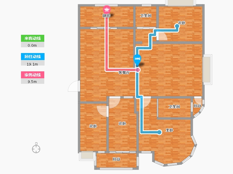 山东省-枣庄市-通盛上海花园-224.42-户型库-动静线