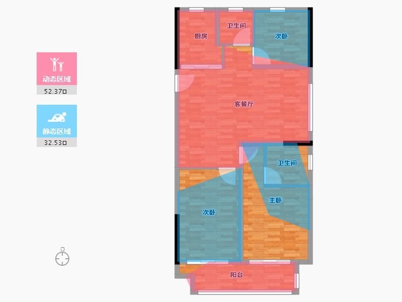 江苏省-常州市-新尚嘉园-97.60-户型库-动静分区