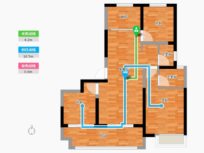 山西省-临汾市-华康水岸丨玺悦-77.28-户型库-动静线