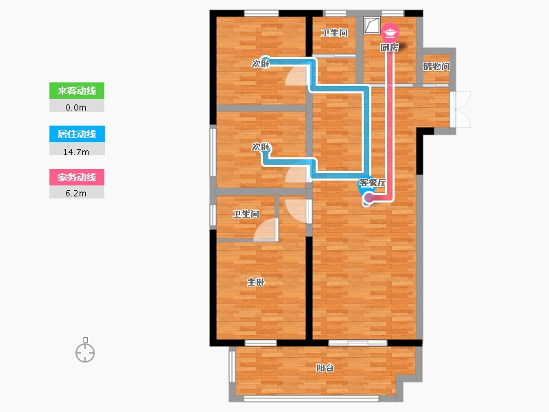 陕西省-咸阳市-珺悦府悦院-100.80-户型库-动静线