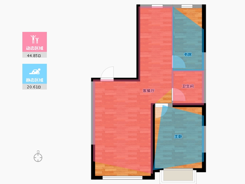 内蒙古自治区-鄂尔多斯市-吉泰佳苑-67.74-户型库-动静分区