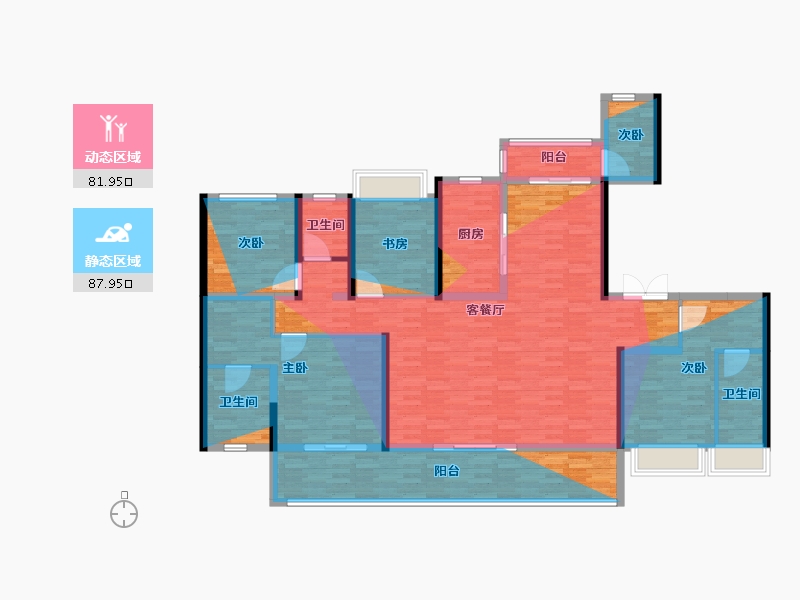 云南省-昭通市-万景·進園-164.22-户型库-动静分区