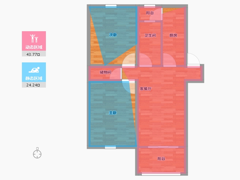 上海-上海市-洋泾花园城-99.00-户型库-动静分区