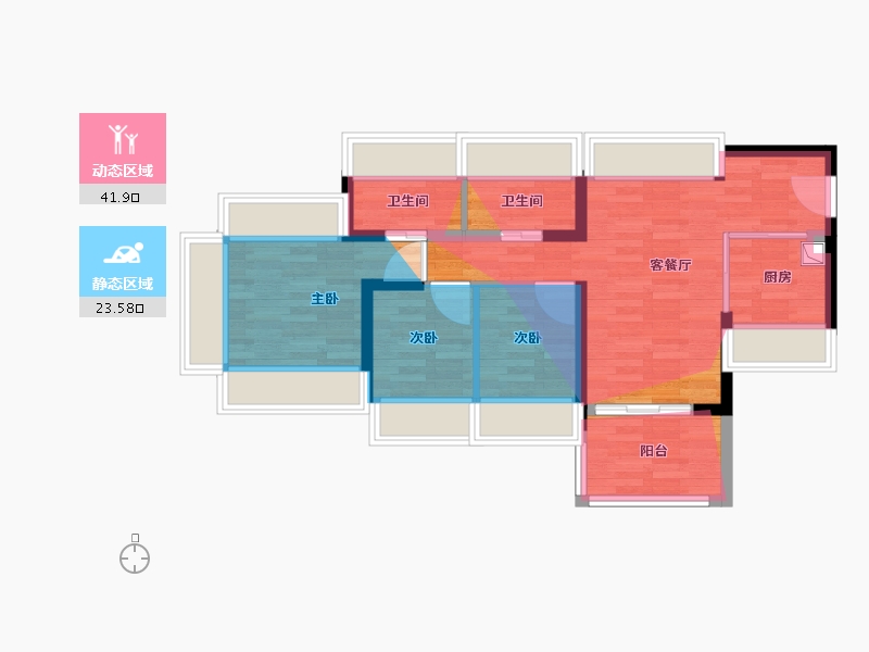 广东省-深圳市-溪山禾玺首府-59.59-户型库-动静分区