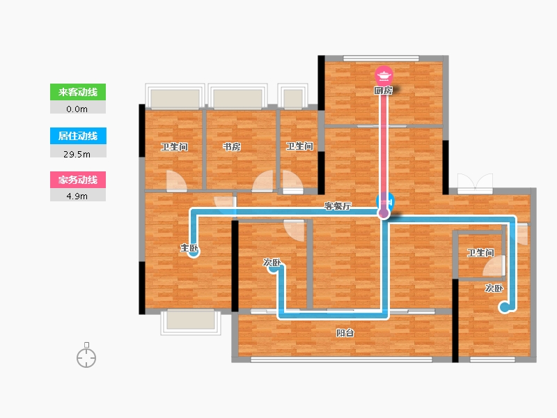 江苏省-南京市-中信泰富·九庐-144.00-户型库-动静线