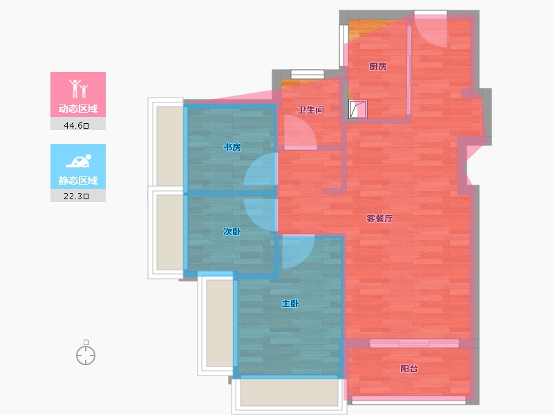 广东省-深圳市-振业博文雅苑-60.39-户型库-动静分区