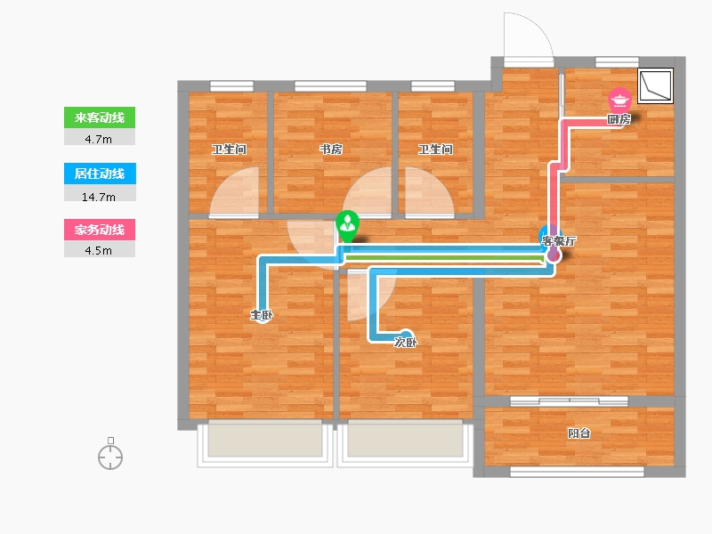 浙江省-宁波市-保利东方瑧悦-84.00-户型库-动静线