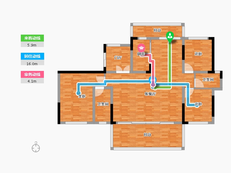 四川省-绵阳市-景茂誉玺-128.17-户型库-动静线