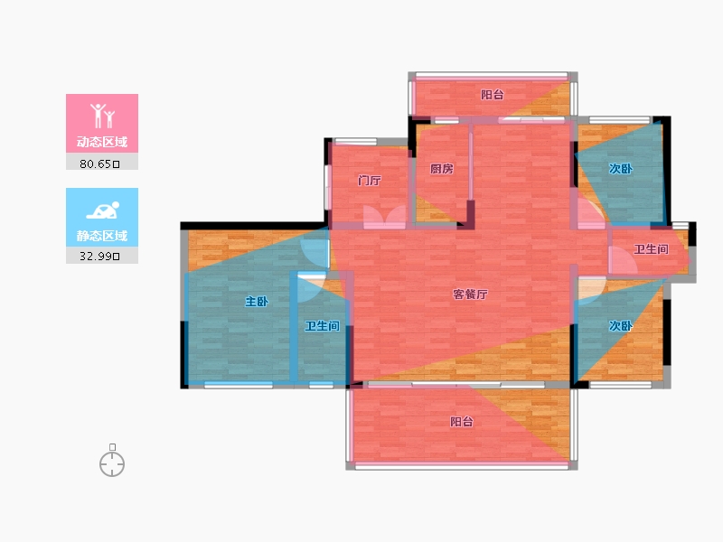 四川省-绵阳市-景茂誉玺-128.17-户型库-动静分区